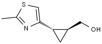 ((1R,2R)-2-(2-methylthiazol-4-yl)cyclopropyl)methanol Structure