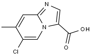 6-Chloro-7-methyl-imidazo[1,2-a]pyridine-3-carboxylic acid Structure