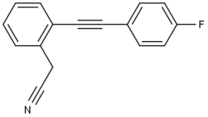 Benzeneacetonitrile, 2-[2-(4-fluorophenyl)ethynyl]- Structure