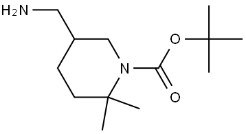 tert-Butyl 5-(aminomethyl)-2,2-dimethylpiperidine-1-carboxylate Structure