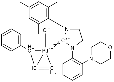 Stereoisomer of chloro[1-[2-(4-morpholinyl)phenyl]-3-(2,4,6-trimethylphenyl)-2-i… Structure