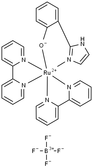 Ruthenium(1+), bis(2,2′-bipyridine-κN1,κN1′)[2-(1H-imidazol-2-yl-κN3)phenolato-κ… Structure