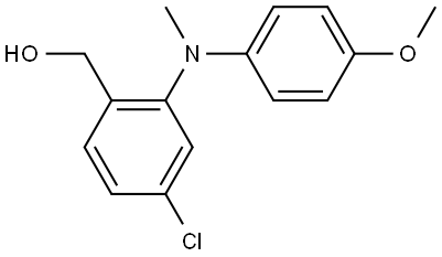 Benzenemethanol, 4-chloro-2-[(4-methoxyphenyl)methylamino]- Structure