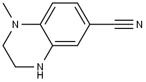 1-Methyl-1,2,3,4-tetrahydroquinoxaline-6-carbonitrile Structure