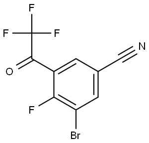 3-Bromo-4-fluoro-5-(2,2,2-trifluoroacetyl)benzonitrile Structure