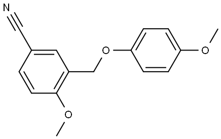 4-methoxy-3-((4-methoxyphenoxy)methyl)benzonitrile Structure