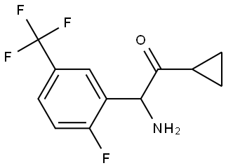2-Amino-1-cyclopropyl-2-[2-fluoro-5-(trifluoromethyl)phenyl]ethanone Structure