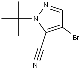4-Bromo-1-(1,1-dimethylethyl)-1H-pyrazole-5-carbonitrile Structure