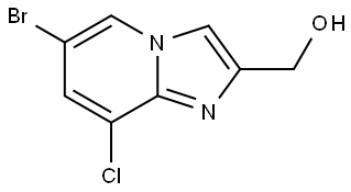 (6-bromo-8-chloroimidazo[1,2-a]pyridin-2-yl)methanol Structure