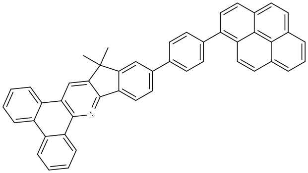 14,14-Dimethyl-12-[4-(1-pyrenyl)phenyl]-14H-dibenz[f,h]indeno[1,2-b]quinoline Structure