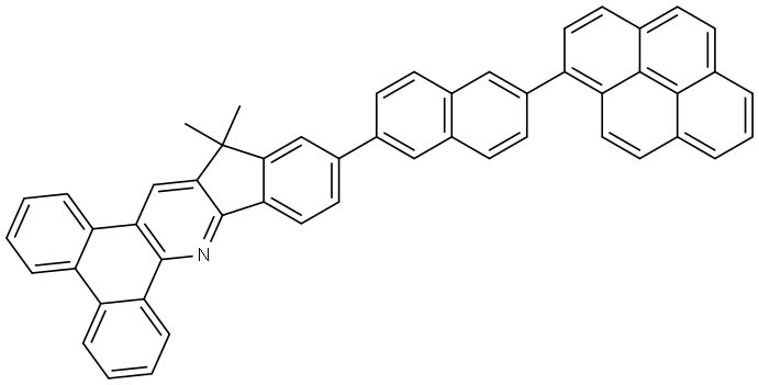 14,14-Dimethyl-12-[6-(1-pyrenyl)-2-naphthalenyl]-14H-dibenz[f,h]indeno[1,2-b]qui… Structure