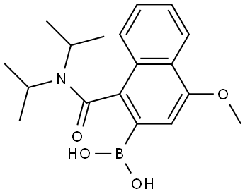 (1-(Diisopropylcarbamoyl)-4-methoxynaphthalen-2-yl)boronic acid Structure