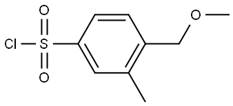 Benzenesulfonyl chloride, 4-(methoxymethyl)-3-methyl- Structure
