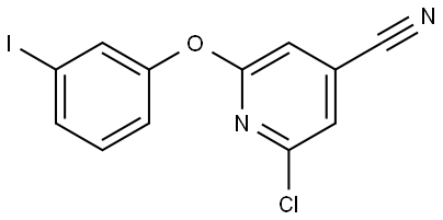 2-chloro-6-(3-iodophenoxy)isonicotinonitrile Structure