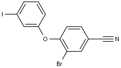 3-bromo-4-(3-iodophenoxy)benzonitrile Structure
