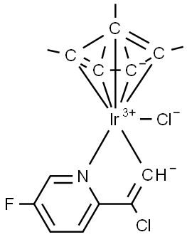 Chloro[2-chloro-2-(5-fluoro-2-pyridinyl-κN)ethenyl-κC][(1,2,3,4,5-η)-1,2,3,4,5-p… Structure