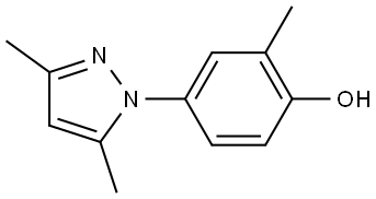 Phenol, 4-(3,5-dimethyl-1H-pyrazol-1-yl)-2-methyl- Structure