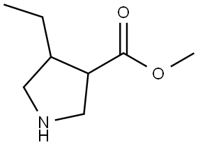 3-Pyrrolidinecarboxylic acid, 4-ethyl-, methyl ester Structure