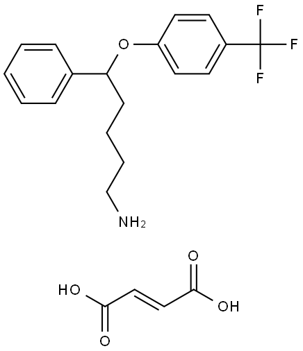Benzenepentanamine, ε-[4-(trifluoromethyl)phenoxy]-, (2E)-2-butenedioate (1:1) Structure