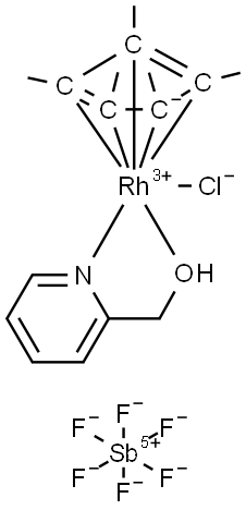 Rhodium(1+), chloro[(1,2,3,4,5-η)-1,2,3,4,5-pentamethyl-2,4-cyclopentadien-1-yl]… Structure
