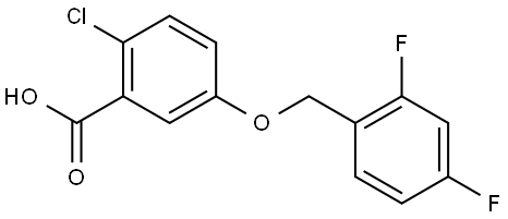 2-chloro-5-((2,4-difluorobenzyl)oxy)benzoic acid Structure