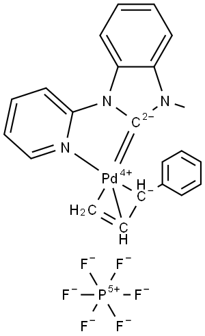Palladium(1+), [1,3-dihydro-1-methyl-3-(2-pyridinyl-κN)-2H-benzimidazol-2-yliden Structure