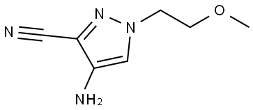 1H-Pyrazole-3-carbonitrile, 4-amino-1-(2-methoxyethyl)- Structure