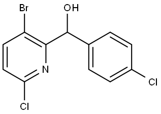 (3-bromo-6-chloropyridin-2-yl)(4-chlorophenyl)methanol Structure