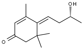 (9R)-9-Hydroxy-4,6-megastigmadien-3-one Structure