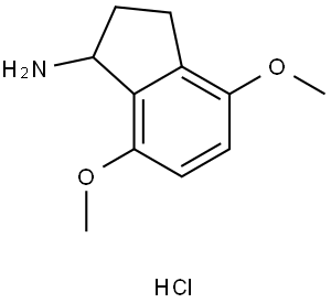 2,3-Dihydro-4,7-dimethoxy-1H-inden-1-amine hydrochloride Structure