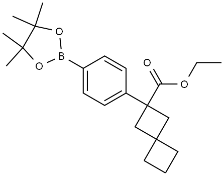 ethyl 2-(4-(4,4,5,5-tetramethyl-1,3,2-dioxaborolan-2-yl)phenyl)spiro[3.3]heptane-2-carboxylate Structure
