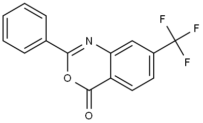 2-Phenyl-7-(trifluoromethyl)-4H-3,1-benzoxazin-4-one Structure