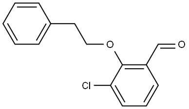 Benzaldehyde, 3-chloro-2-(2-phenylethoxy)- Structure