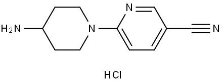 6-(4-aminopiperidin-1-yl)nicotinonitrile hydrochloride Structure