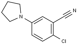 2-Chloro-5-(1-pyrrolidinyl)benzonitrile Structure
