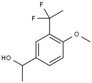 3-(1,1-Difluoroethyl)-4-methoxy-α-methylbenzenemethanol Structure