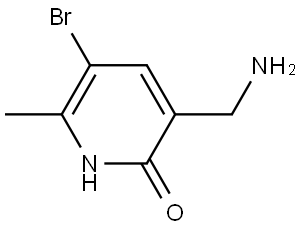 3-(Aminomethyl)-5-bromo-6-methylpyridin-2(1H)-one Structure