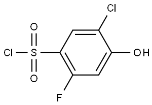 5-Chloro-2-fluoro-4-hydroxybenzenesulfonyl chloride Structure