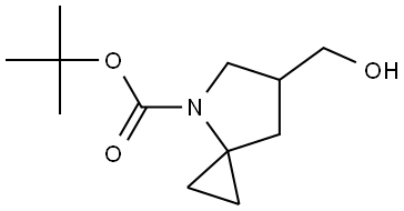 tert-Butyl 6-(hydroxymethyl)-4-azaspiro[2.4]heptane-4-carboxylate Structure