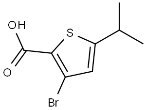 3-Bromo-5-(1-methylethyl)-2-thiophenecarboxylic acid Structure