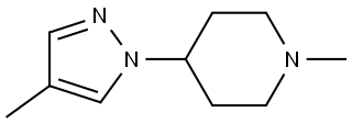 Piperidine, 1-methyl-4-(4-methyl-1H-pyrazol-1-yl)- Structure
