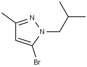 5-Bromo-1-isobutyl-3-methyl-1H-pyrazole Structure