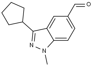 3-Cyclopentyl-1-methyl-1H-indazole-5-carboxaldehyde Structure