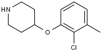 4-(2-Chloro-3-methylphenoxy)piperidine Structure