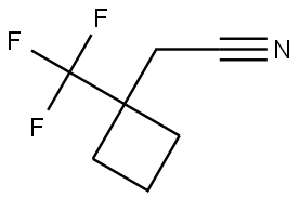 2-(1-(trifluoromethyl)cyclobutyl)acetonitrile Structure
