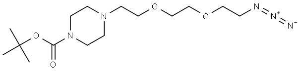 tert-butyl 4-(2-(2-(2-azidoethoxy)ethoxy)ethyl)piperazine-1-carboxylate Structure