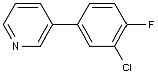 3-(3-Chloro-4-fluorophenyl)pyridine Structure