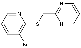 2-[[(3-Bromo-2-pyridinyl)thio]methyl]pyrimidine Structure