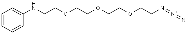 N-(2-(2-(2-(2-azidoethoxy)ethoxy)ethoxy)ethyl)aniline Structure