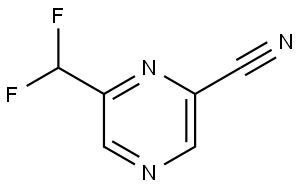 6-(Difluoromethyl)pyrazine-2-carbonitrile Structure